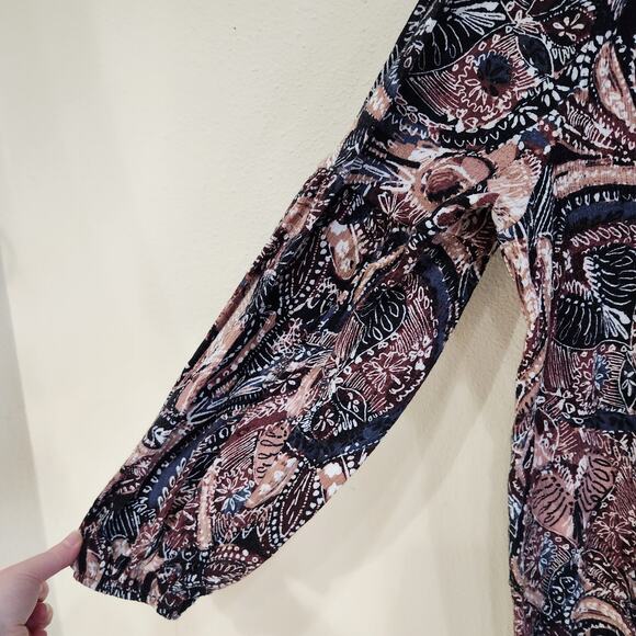 Maurices Floral Crochet Trim Open Front Classic Kimono Top Multicolor Size 2X - Picture 5 of 8